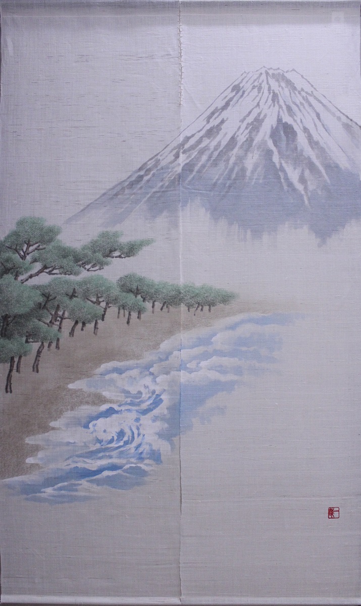 Mt Fuji View from Beach | Hand-Painted | Japanese Handmade Crafts Shop ...