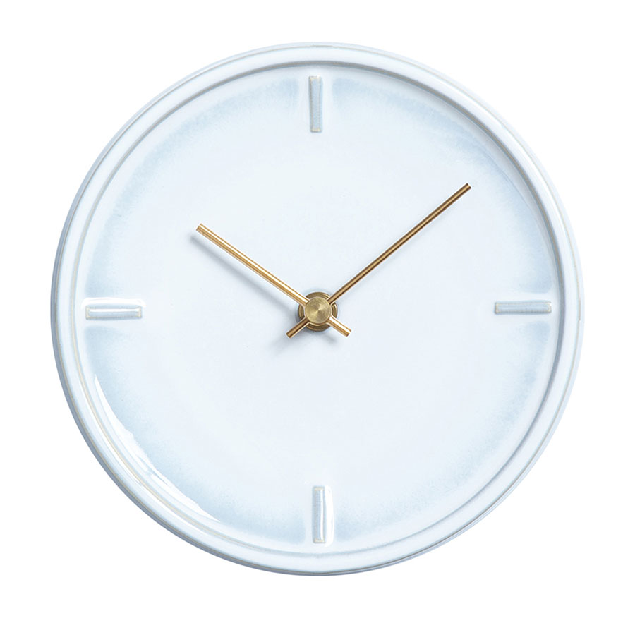美濃焼 時計 | 掛時計 GLAZED CLOCK | 乳白釉 Z-01 | 杉浦製陶株式会社