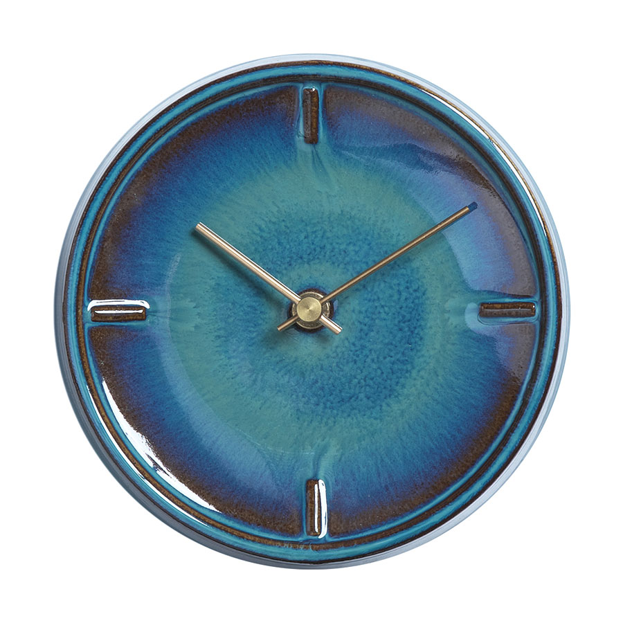 美濃焼 時計 | 掛時計 GLAZED CLOCK | 青海鼠釉 Z-02 | 杉浦製陶株式会社
